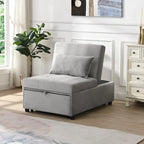 Divano letto pieghevole in ottomana - Grigio
