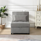 Divano letto pieghevole in ottomana - Grigio