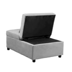 Divano letto pieghevole in ottomana - Grigio