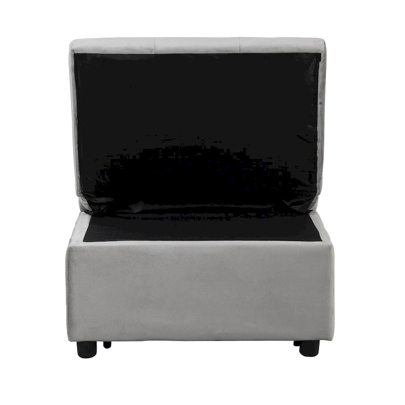 Divano letto pieghevole in ottomana - Grigio