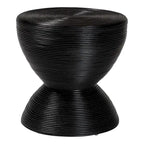 Tavolino in rattan naturale laminato Tokyo - Tavolino a clessidra con design scultoreo, stile boho chic per il soggiorno