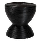 Tavolino in rattan naturale laminato Tokyo - Tavolino a clessidra con design scultoreo, stile boho chic per il soggiorno