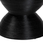 Tavolino in rattan naturale laminato Tokyo - Tavolino a clessidra con design scultoreo, stile boho chic per il soggiorno
