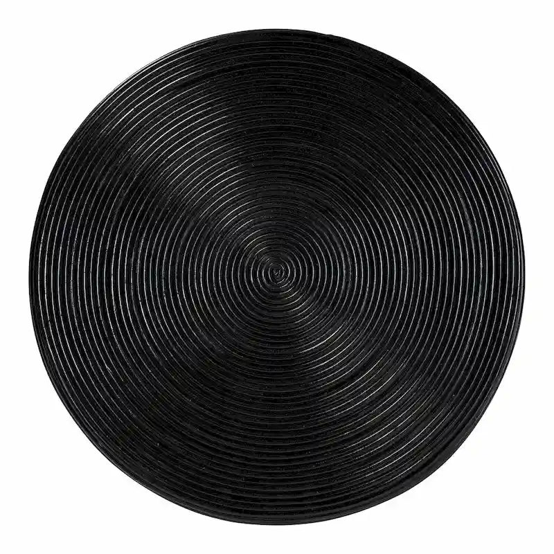 Tavolino in rattan naturale laminato Tokyo - Tavolino a clessidra con design scultoreo, stile boho chic per il soggiorno