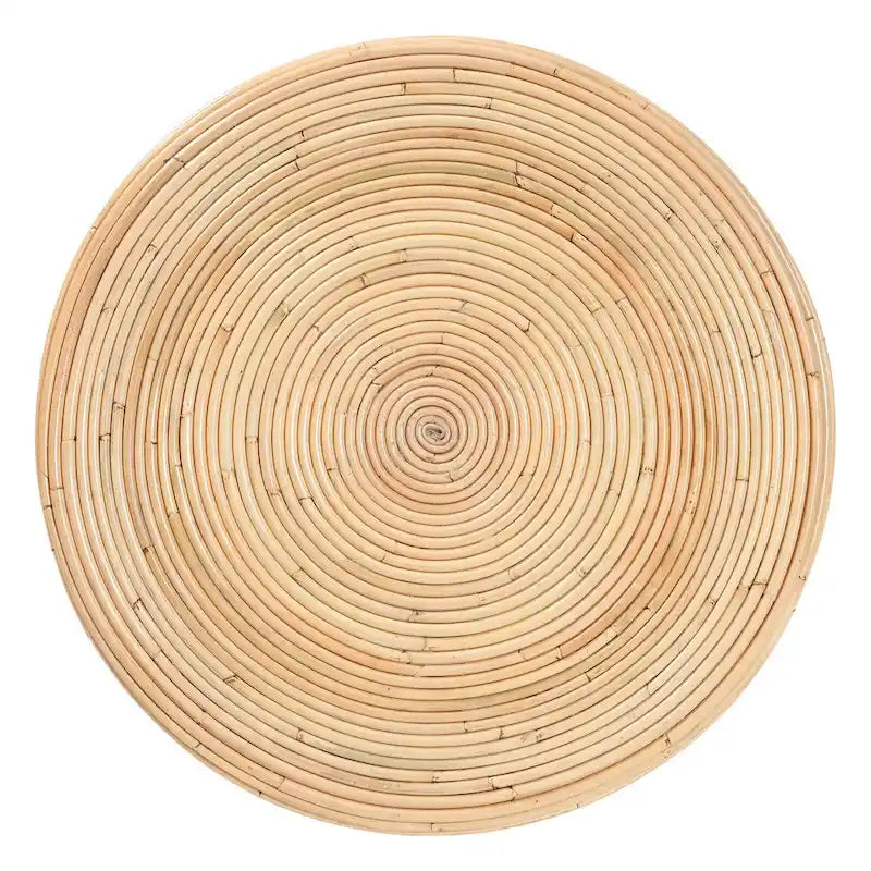 Tavolino in rattan naturale laminato Tokyo - Tavolino a clessidra con design scultoreo, stile boho chic per il soggiorno