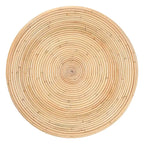 Tavolino in rattan naturale laminato Tokyo - Tavolino a clessidra con design scultoreo, stile boho chic per il soggiorno