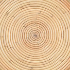 Tavolino in rattan naturale laminato Tokyo - Tavolino a clessidra con design scultoreo, stile boho chic per il soggiorno