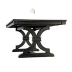 Set da pranzo da 7 pezzi con 6 sedie Wingback, rettangolare, nero, beige
