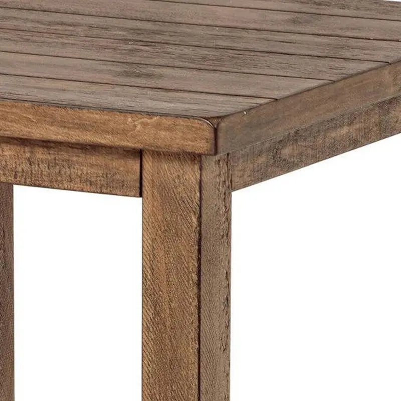 Tavolino Ayne, 1 ripiano, legno marrone anticato, quadrato 20 pollici