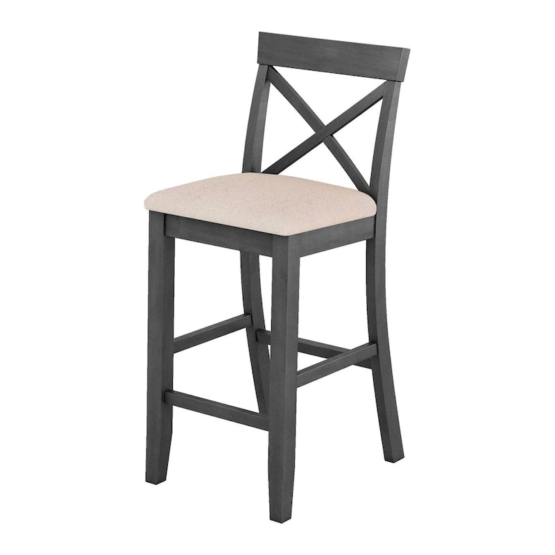 Set da pranzo da 3 pezzi in stile rustico con tavolo rettangolare e 2 sedie