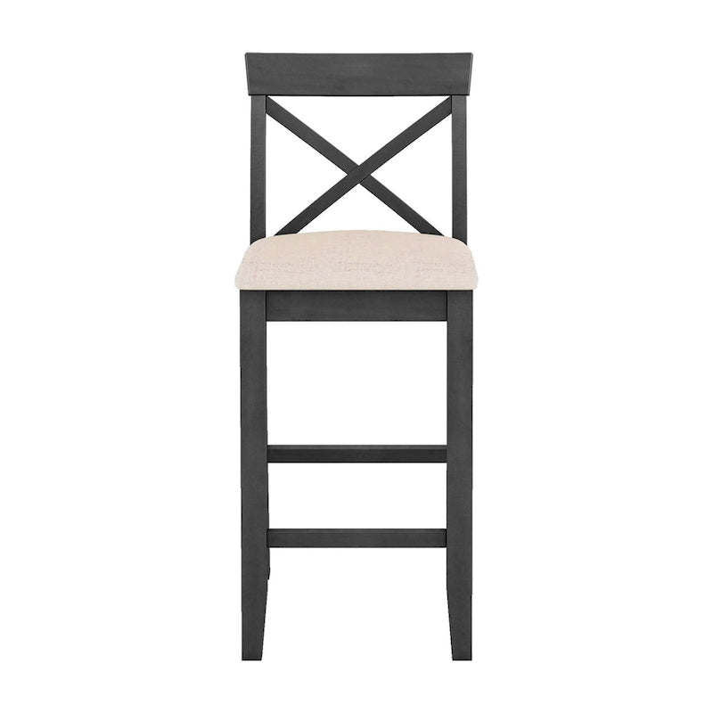 Set da pranzo da 3 pezzi in stile rustico con tavolo rettangolare e 2 sedie