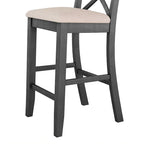 Set da pranzo da 3 pezzi in stile rustico con tavolo rettangolare e 2 sedie