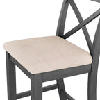 Set da pranzo da 3 pezzi in stile rustico con tavolo rettangolare e 2 sedie