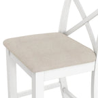 Set da pranzo da 3 pezzi in stile rustico con tavolo rettangolare e 2 sedie