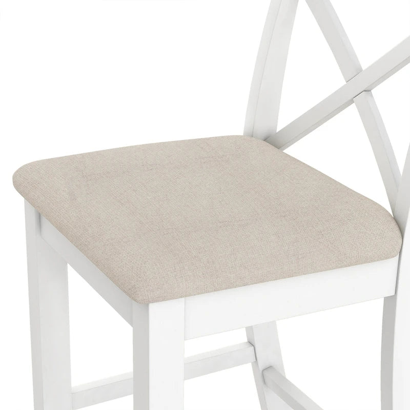 Set da pranzo da 3 pezzi in stile rustico con tavolo rettangolare e 2 sedie