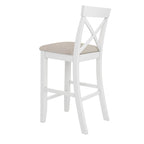 Set da pranzo da 3 pezzi in stile rustico con tavolo rettangolare e 2 sedie