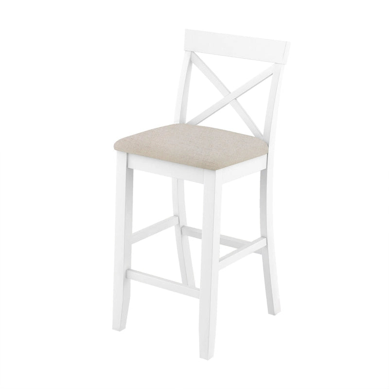 Set da pranzo da 3 pezzi in stile rustico con tavolo rettangolare e 2 sedie
