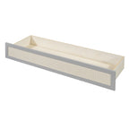 Letto a scomparsa matrimoniale grigio con contenitore versatile e ampi cassetti
