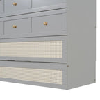 Letto a scomparsa matrimoniale grigio con contenitore versatile e ampi cassetti