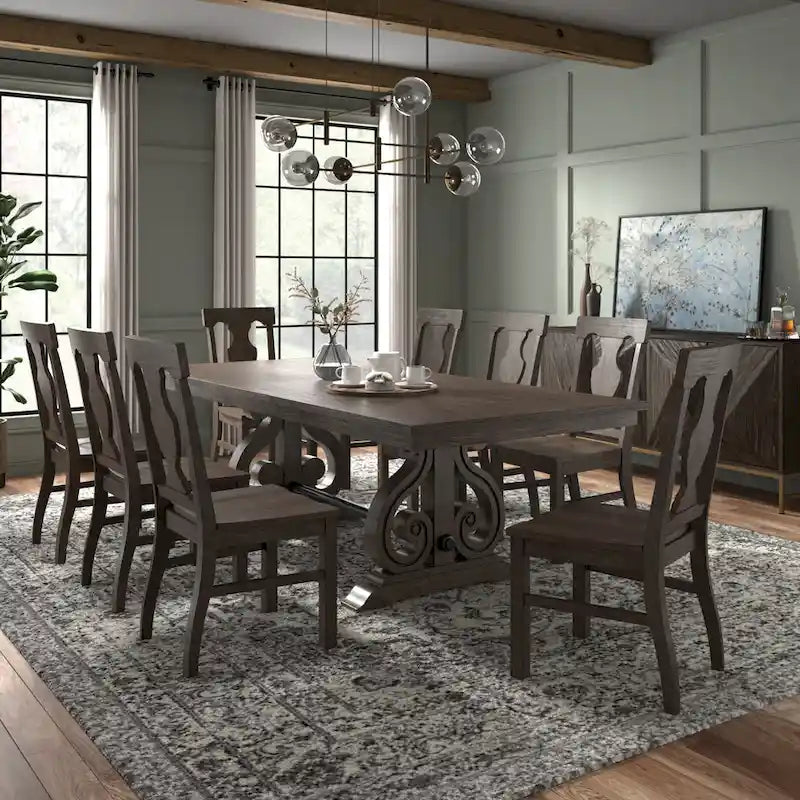 Set da pranzo allungabile in legno