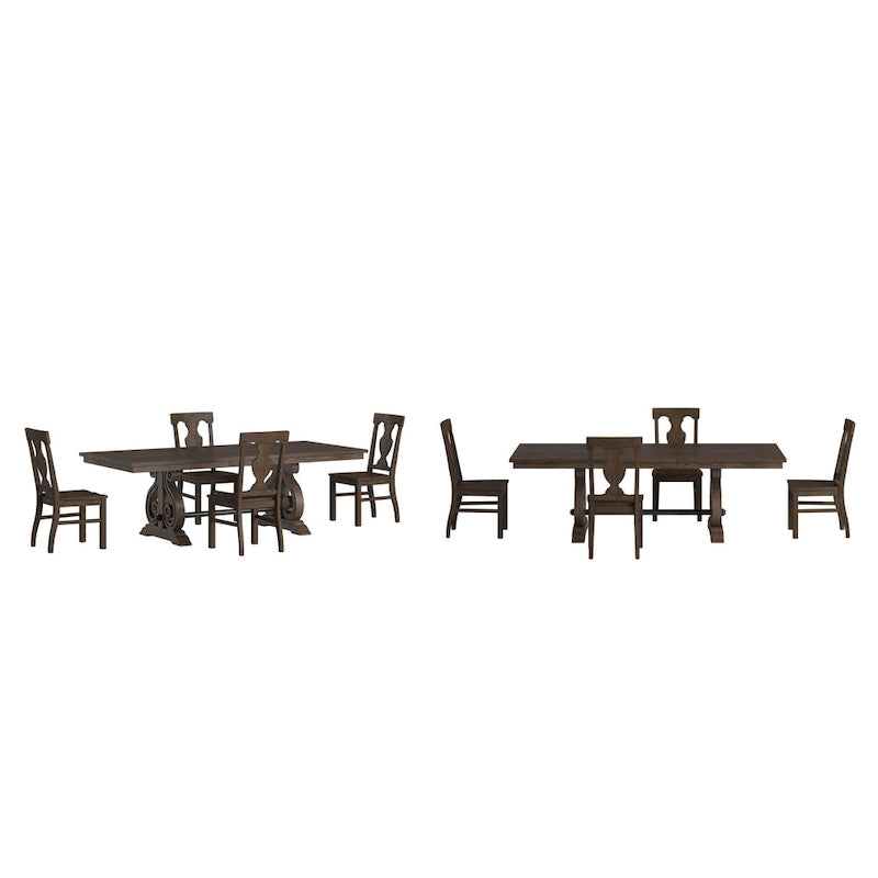 Set da pranzo allungabile in legno