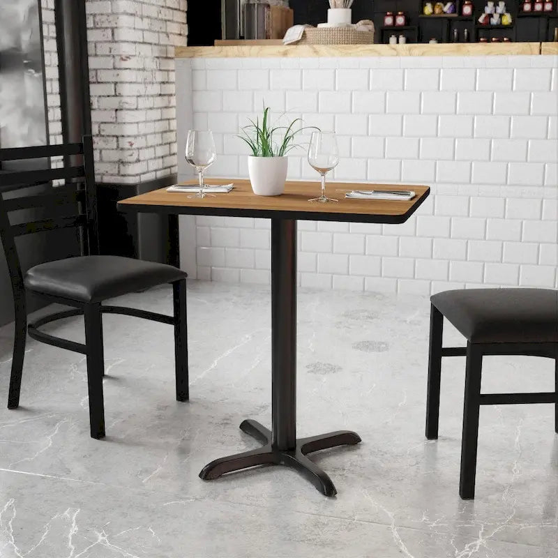 Piano tavolo rettangolare laminato 24 x 30 con base alta 22 x 22 - 24W x 30D x 31.125H
