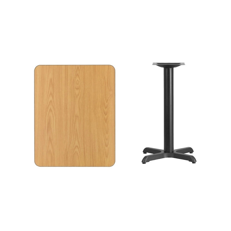 Piano tavolo rettangolare laminato 24 x 30 con base alta 22 x 22 - 24W x 30D x 31.125H