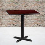 Piano tavolo rettangolare laminato 24 x 30 con base alta 22 x 22 - 24W x 30D x 31.125H