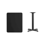 Piano tavolo rettangolare laminato 24 x 30 con base alta 22 x 22 - 24W x 30D x 31.125H