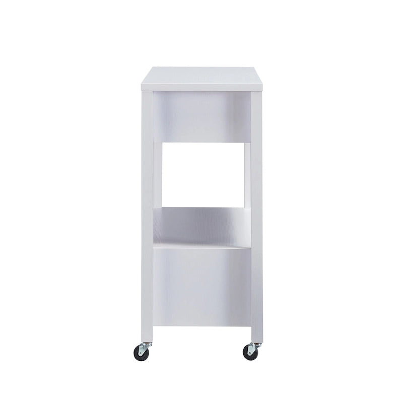 Carrello di servizio moderno a 2 cassetti con ruote e portasalviette