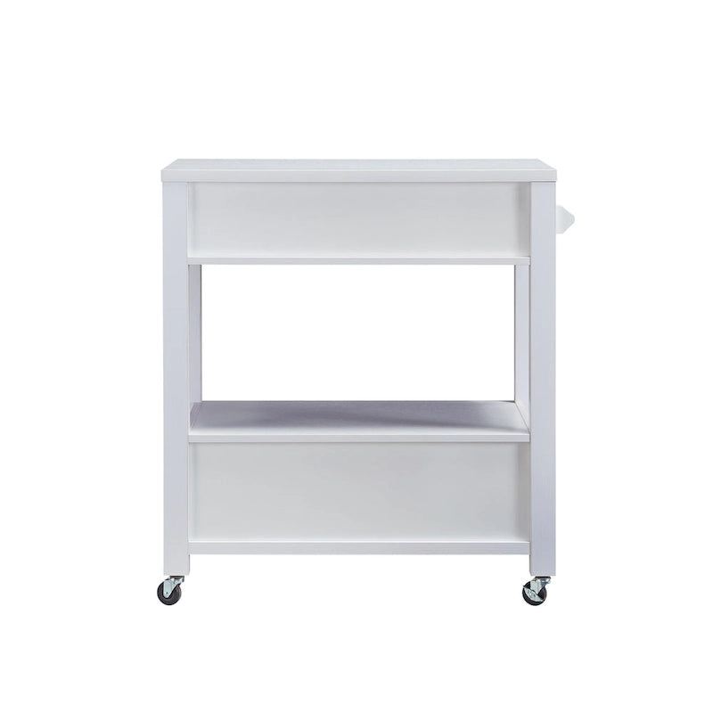 Carrello di servizio moderno a 2 cassetti con ruote e portasalviette