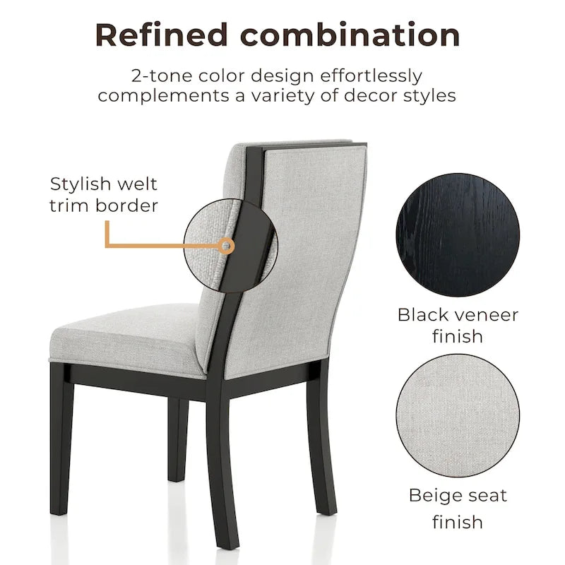 Sedie imbottite contemporanee (Set di 2)