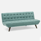 Divano Letto Pieghevole Regolabile Senza Braccioli in Tessuto Moderno - 71,06*22,05*32,09 pollici