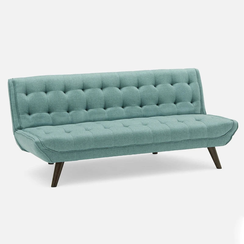 Divano Letto Pieghevole Regolabile Senza Braccioli in Tessuto Moderno - 71,06*22,05*32,09 pollici