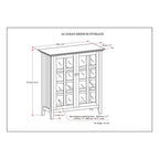 Armadietto contenitore in legno massiccio Normandy da 39 pollici - 39 larg. x 17 prof. x 42,2 alt.