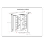 Armadietto contenitore in legno massiccio Normandy da 39 pollici - 39 larg. x 17 prof. x 42,2 alt.
