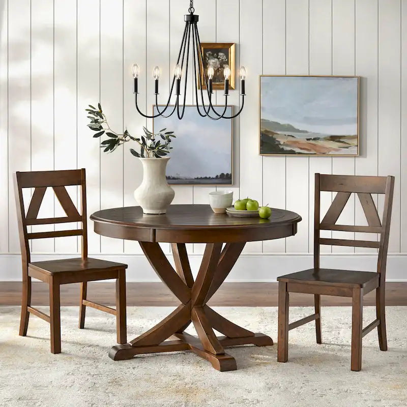 Sedie da pranzo in stile rustico (set da 2)
