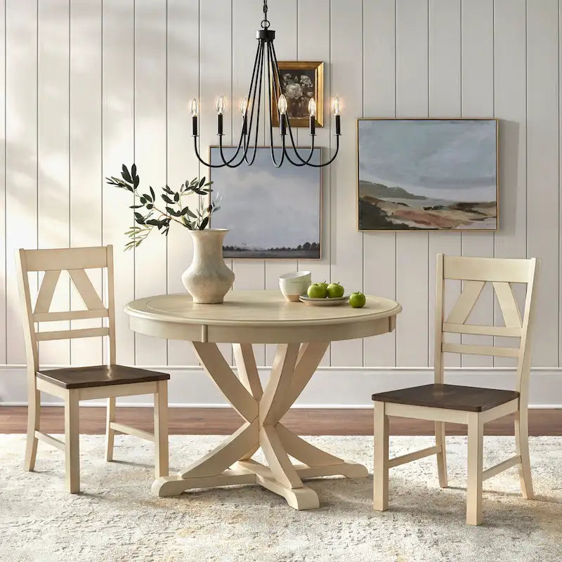 Sedie da pranzo in stile rustico (set da 2)