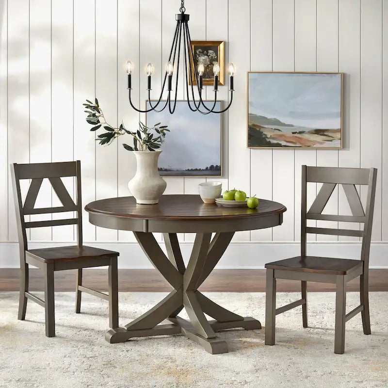 Sedie da pranzo in stile rustico (set da 2)