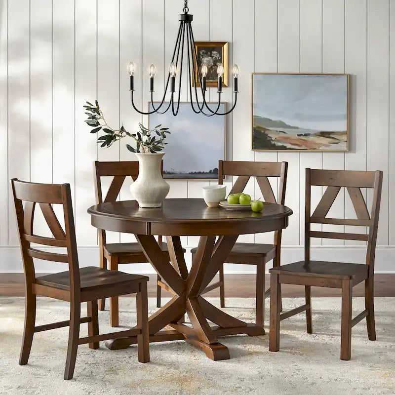 Sedie da pranzo in stile rustico (set da 2)