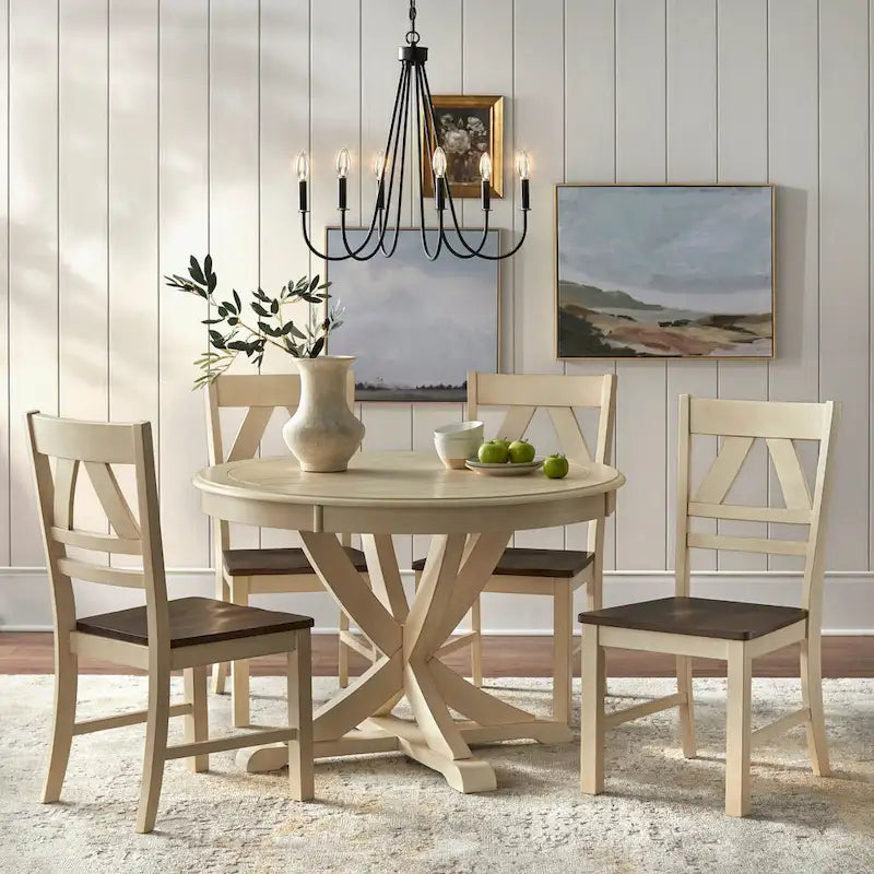 Sedie da pranzo in stile rustico (set da 2)