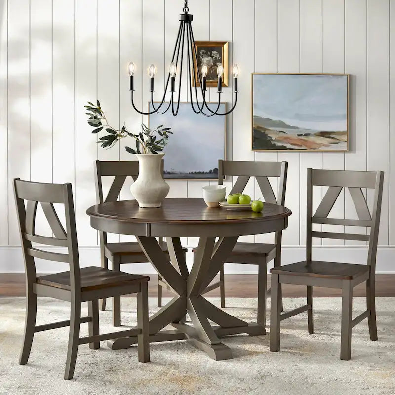 Sedie da pranzo in stile rustico (set da 2)