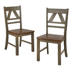 Sedie da pranzo in stile rustico (set da 2)