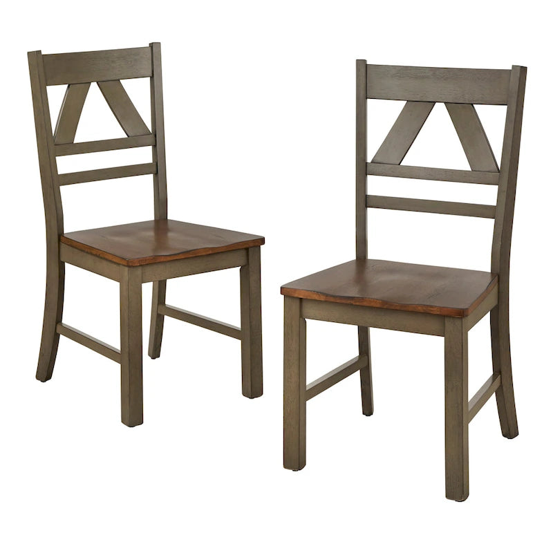 Sedie da pranzo in stile rustico (set da 2)