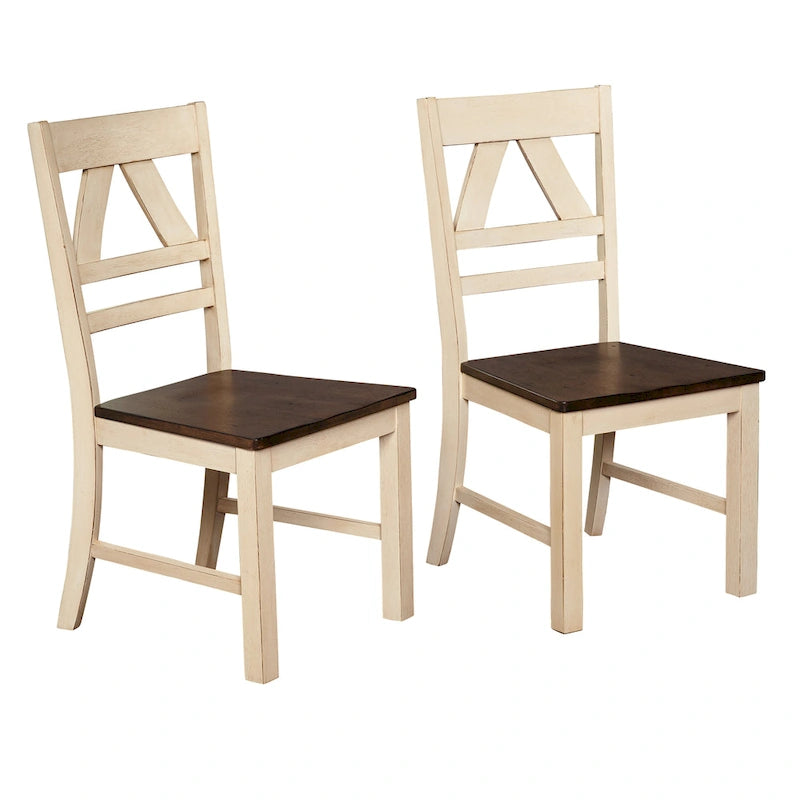 Sedie da pranzo in stile rustico (set da 2)