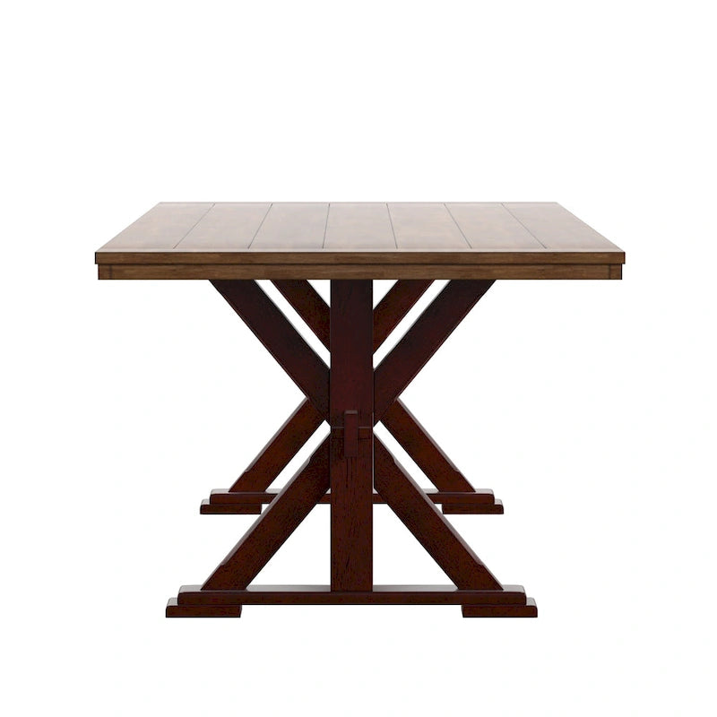 Tavolo da pranzo in rovere da 78 pollici con base a X