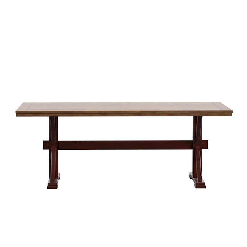Tavolo da pranzo in rovere da 78 pollici con base a X