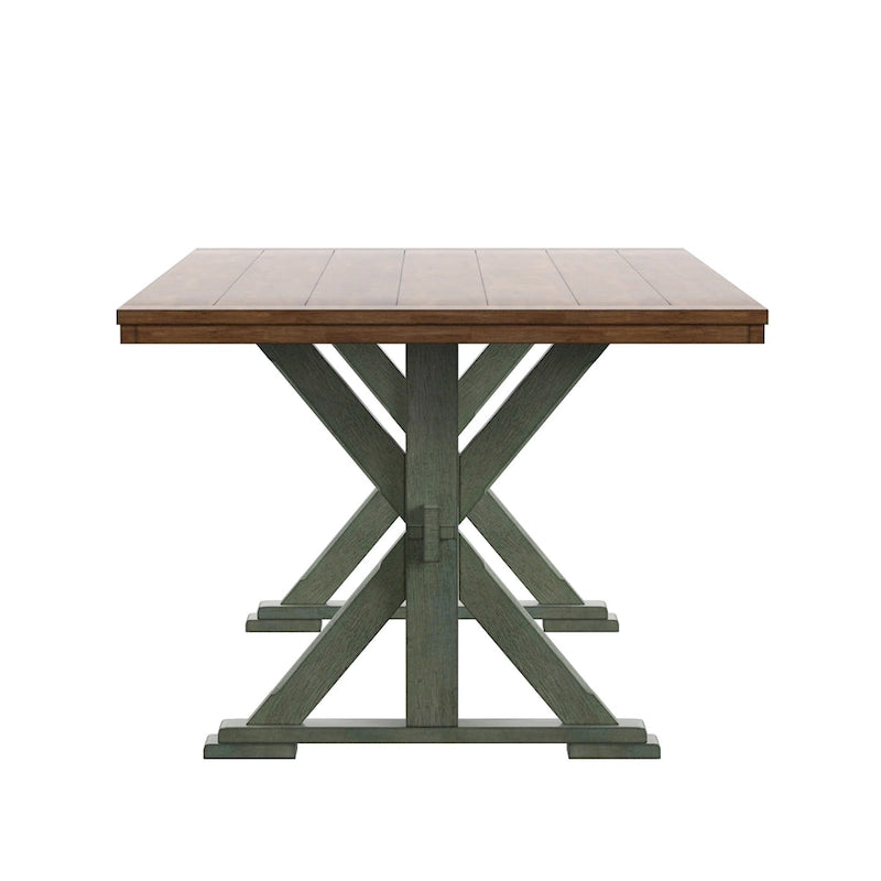 Tavolo da pranzo in rovere da 78 pollici con base a X
