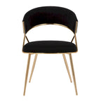 Sedia da pranzo imbottita oro (set da 2)