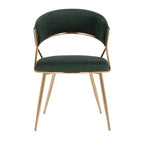 Sedia da pranzo imbottita oro (set da 2)